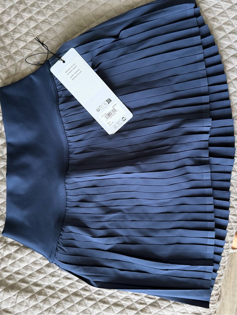 NWT Alo Yoga Tennis Set: Grand Slam Skirt + Real Bra Tank Navy Blue Size XS